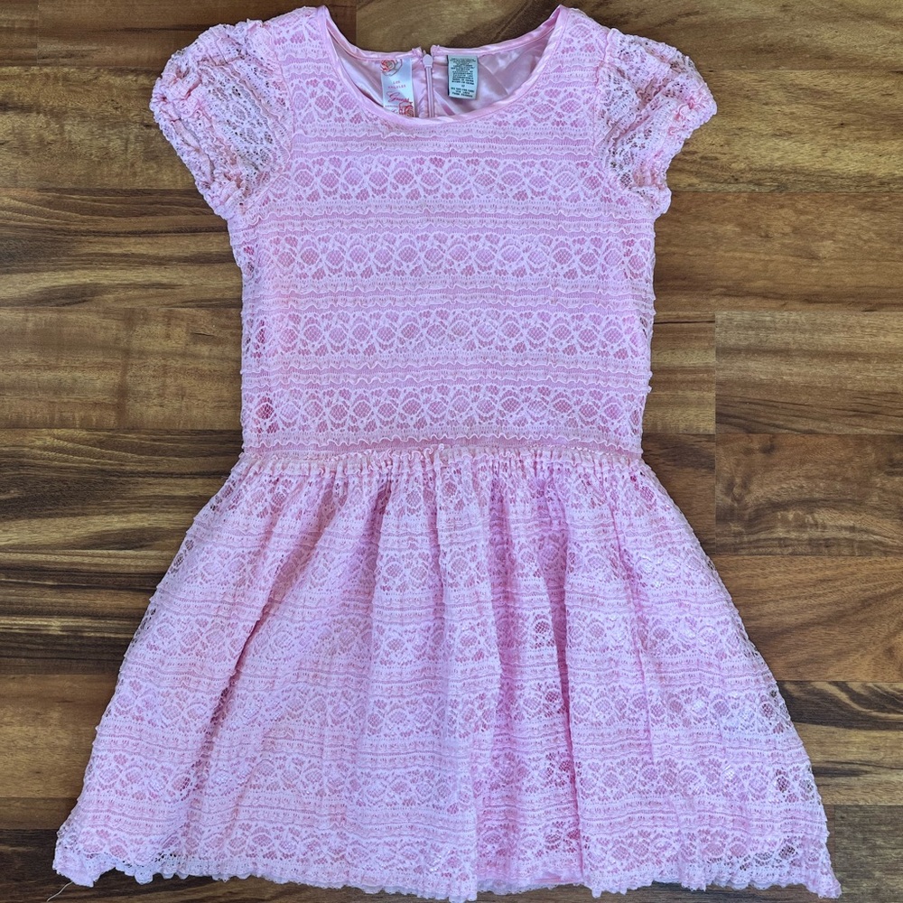 Light pink girls lace dress Los Angeles Guess size 12 used